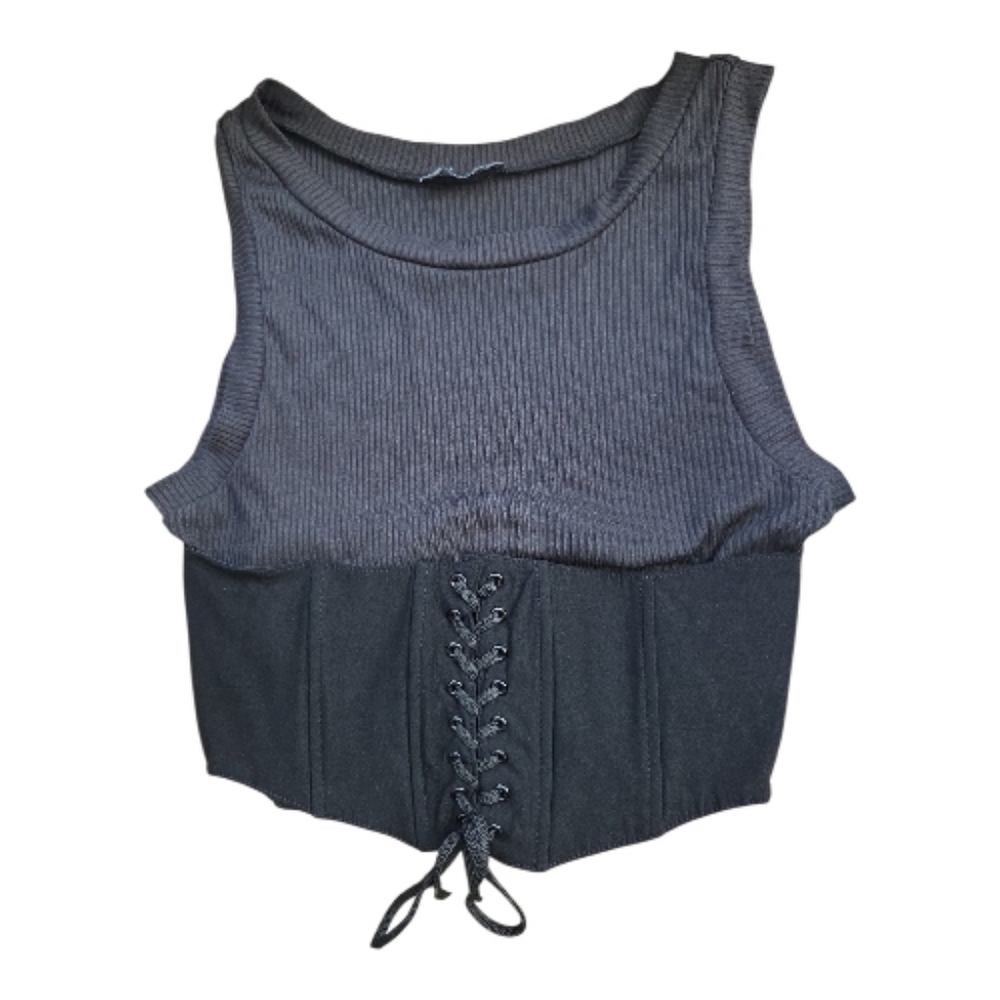 Poster GRL Black Corset Tank Top XS